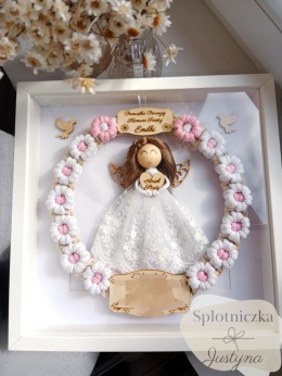 Anioł Stróż w ramce dla dziewczynki