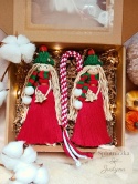 Świąteczny box 2 czerwone Aniołki i laska