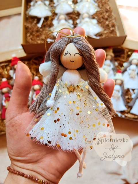 Zestaw Aniołków na choinkę 5 sztuk