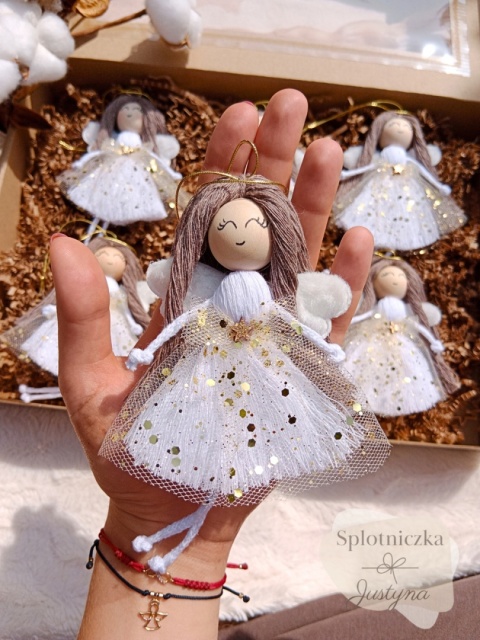 Zestaw Aniołków na choinkę 5 sztuk