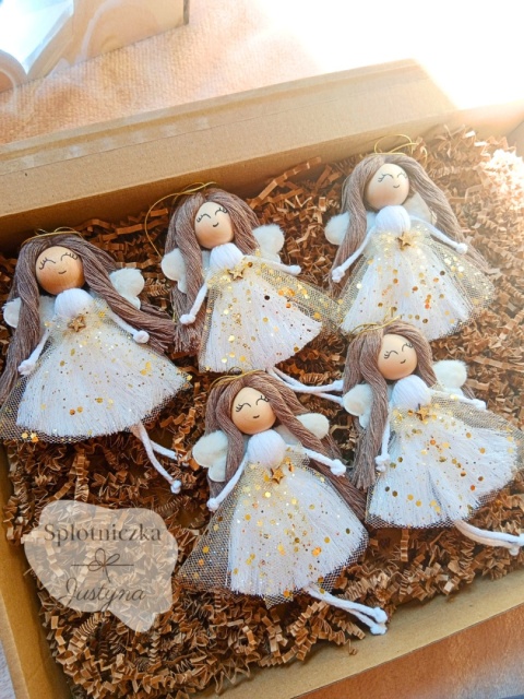 Zestaw Aniołków na choinkę 5 sztuk